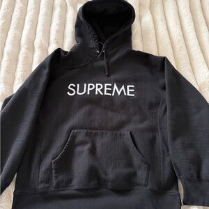 Supreme Capital Hooded Sweatshirt Black - Medium